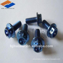Titanium hex flange head bolt with dished feature